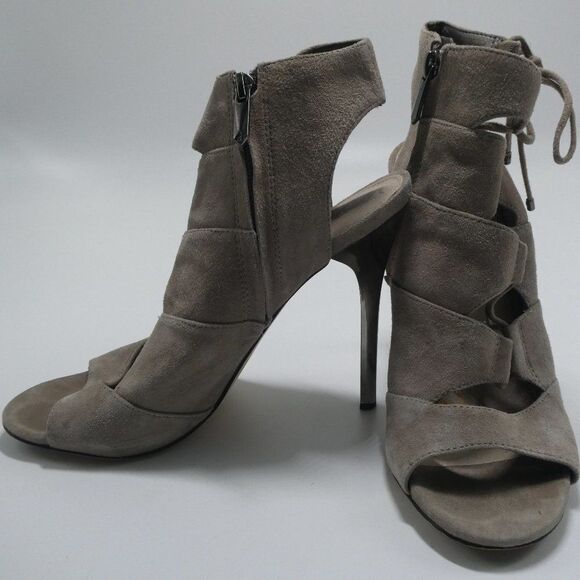 Sam Edelman Palma Suede Sandal Heel Booties LaceUp - Picture 1 of 10